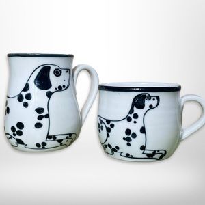 Karen Donleavy Dalmatian Ceramic Pottery Mug Set
